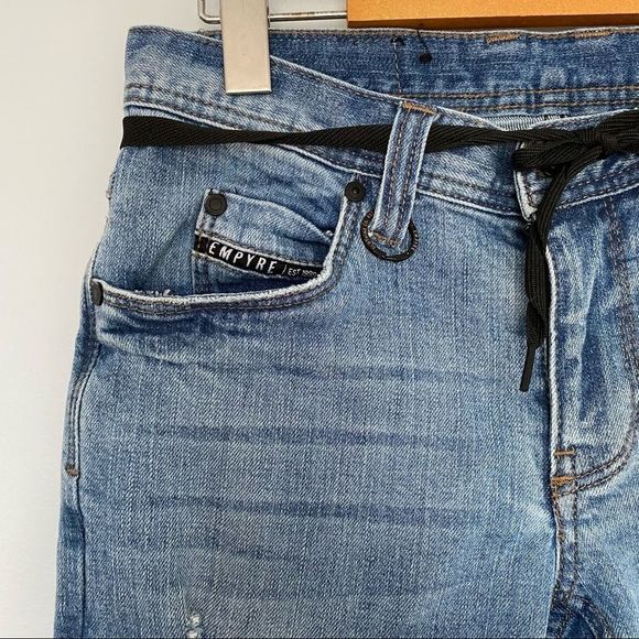 Zumiez Empire distressed blue jeans 28 EUC - Picture 2 of 9
